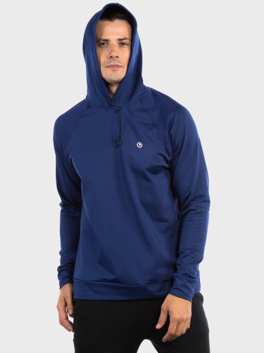 camisa uv termica para frio com capuz masculina extreme uv capuz azul c