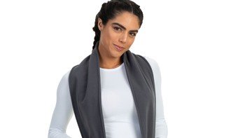 cachecol feminino fleece com bolso extreme uv quadro um