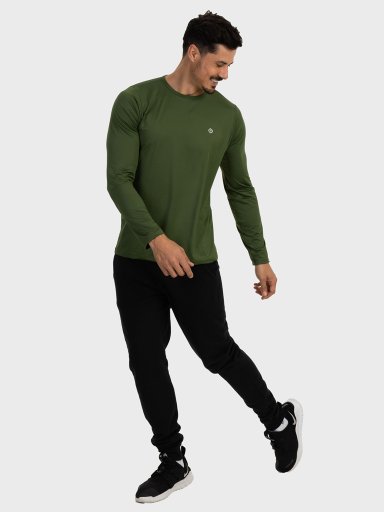 masculina t shirt longa nd verde militar latera c