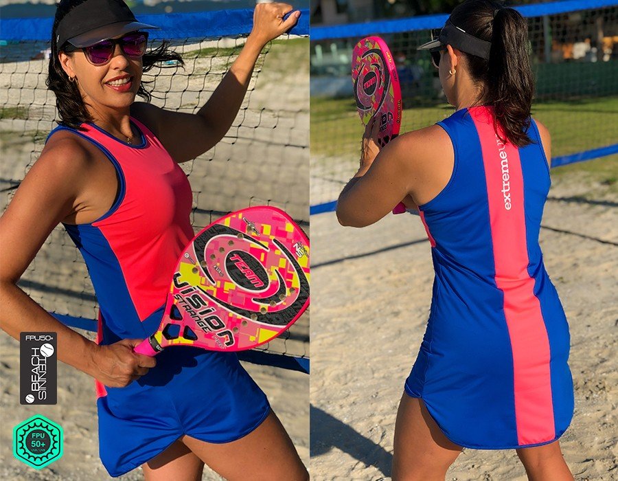 vestido com short para beach tennis extreme uv