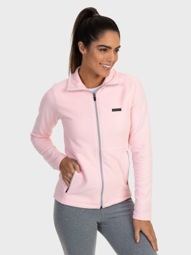 casaco feminino fleece frente rosa c tag